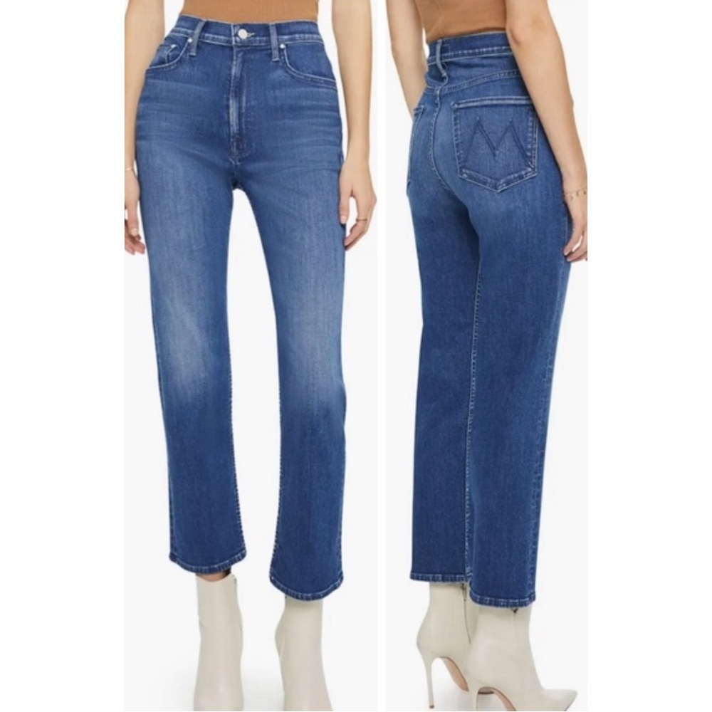 Mother High Waisted Rider Ankle in This Thing Between Us Straight Jeans Sz 26